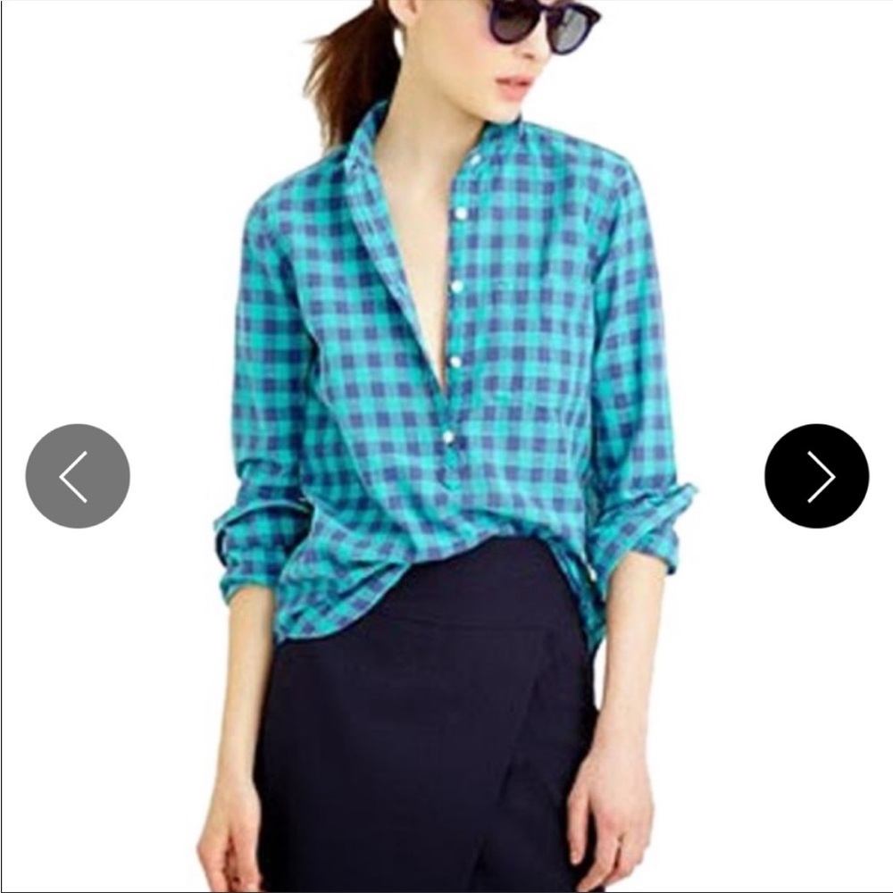 J crew blue mini blue skirt